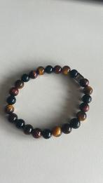 Herenarmband met tijgeroogkralen, Ophalen of Verzenden, Zo goed als nieuw