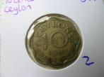 10 Cents 1944 Ceylon (nr 2), Postzegels en Munten, Munten | Azië, Ophalen of Verzenden, Zuid-Azië, Losse munt