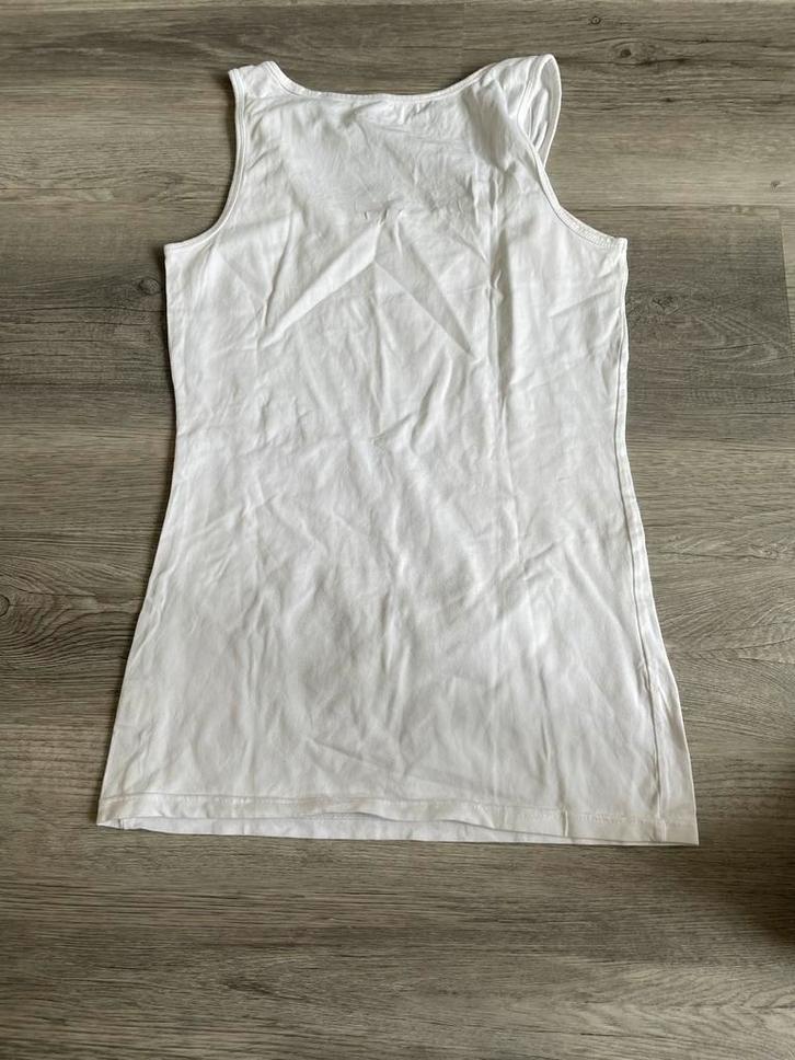 Witte Top - Believe - Maat L, Kleding | Dames, Tops, Zo goed als nieuw, Maat 42/44 (L), Wit, Zonder mouw, Ophalen