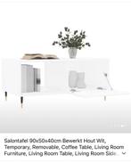 Witte Salontafel 90x50x40 - Nieuw in doos!, Huis en Inrichting, Ophalen, 50 tot 100 cm, 50 tot 100 cm, Zo goed als nieuw