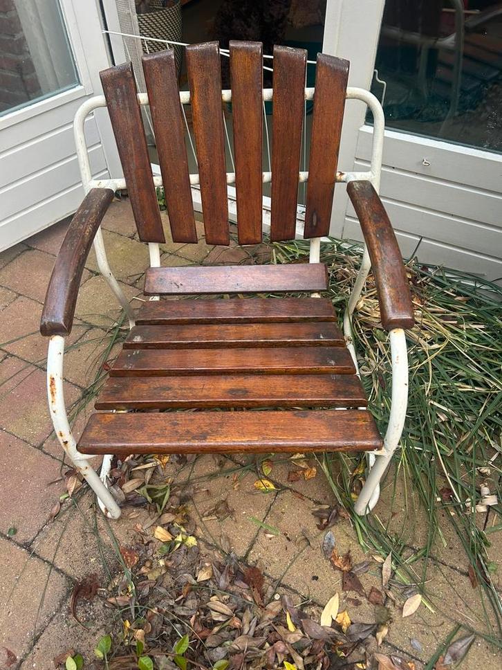 Vintage tuinstoelen (opknappers), Tuin en Terras, Tuinmeubel-accessoires, Gebruikt, Ophalen