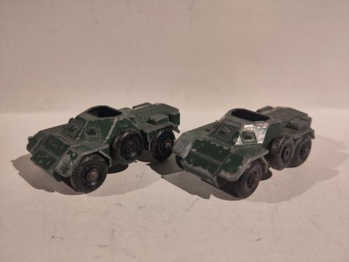 2x Lesney Matchbox Ferret Scout Car, Hobby en Vrije tijd, Modelauto's | 1:87, Gebruikt, Ophalen of Verzenden