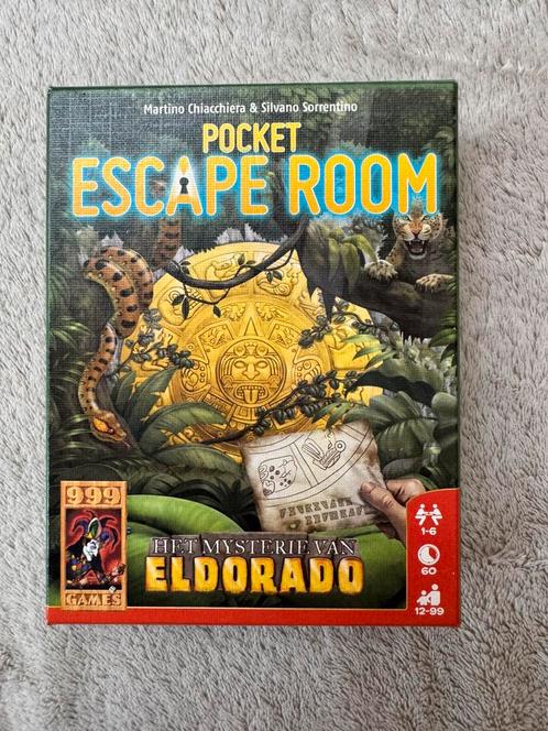 Pocket Escape Room het mysterie van Eldorado, Hobby en Vrije tijd, Gezelschapsspellen | Kaartspellen, Zo goed als nieuw, Ophalen of Verzenden