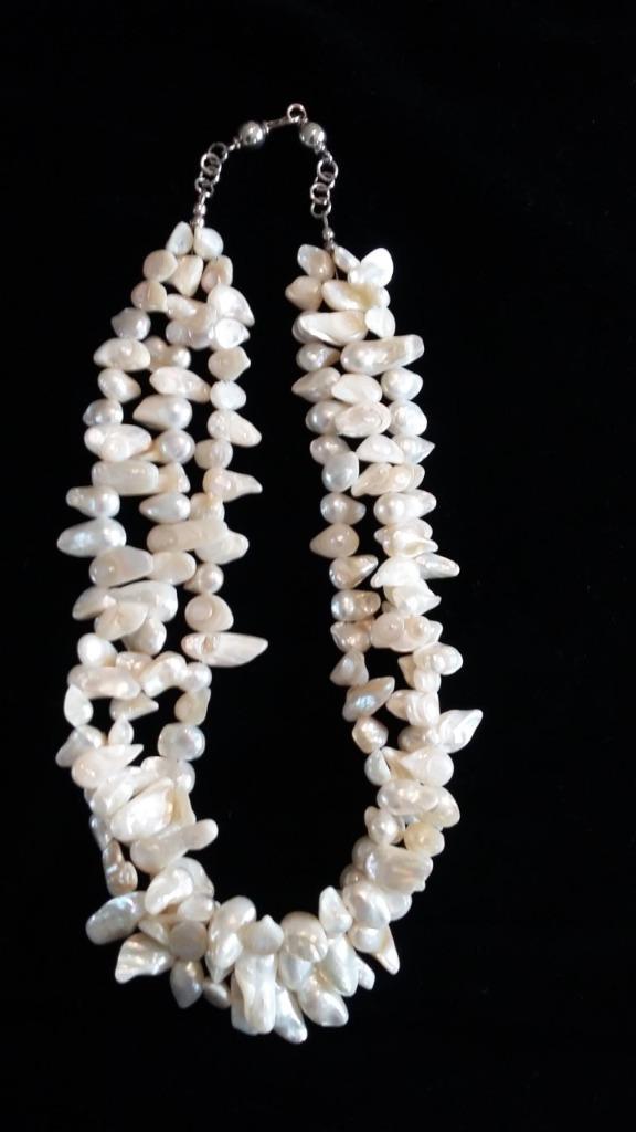 Prachtig exclusief parelsnoer, Sieraden, Tassen en Uiterlijk, Kettingen, Nieuw, Overige materialen, Wit, Met edelsteen, Verzenden