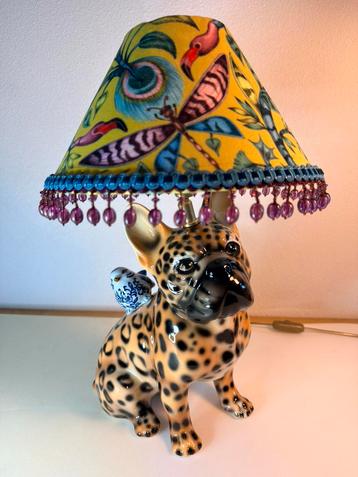 Keramiek tafellamp panterprint beschikbaar voor biedingen