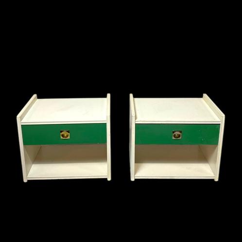 Vintage set nachtkastjes uit de jaren 70, Huis en Inrichting, Slaapkamer | Nachtkastjes, Gebruikt, Minder dan 55 cm, Minder dan 45 cm