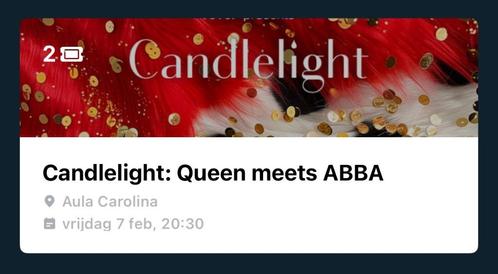 2x Candlelight Queen meets ABBA - 7 February - Aachen (DE), Tickets en Kaartjes, Concerten | Overige, Twee personen, Februari
