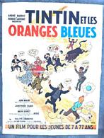 🍊 Kuifje ✅ Tintin et les oranges bleues 🍊 Hergé 60 x 80 cm, Ophalen of Verzenden, Kuifje, Zo goed als nieuw, Beeldje of Figuurtje