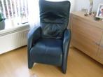 Leren relex stoel, Huis en Inrichting, Stoelen, Ophalen, Gebruikt, Blauw, Leer