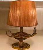 Vintage Aladdin Lamp - Messing met Gouden Kap, Huis en Inrichting, Lampen | Vloerlampen, Gebruikt, Vintage, Ophalen of Verzenden