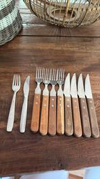 Bistro bestek mes vork Houten handvat, Ophalen of Verzenden, Hout