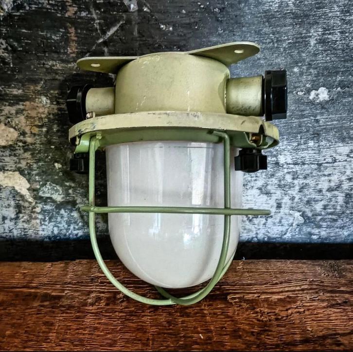 Vintage onderzeeër marine scheepvaart kooilampen Sovjet Unie, Antiek en Kunst, Antiek | Lampen, Ophalen of Verzenden