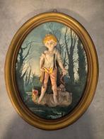 Italiaans jongen met hond, Antiek en Kunst, Kunst | Schilderijen | Klassiek, Ophalen of Verzenden