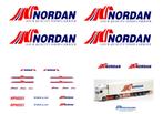Vrachtauto decal 1:50 Nordan Transport en Spedition Scania, Hobby en Vrije tijd, Modelauto's | 1:50, Verzenden, Nieuw, Bus of Vrachtwagen