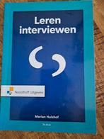 Marian Hulshof - Leren interviewen, Ophalen of Verzenden, Zo goed als nieuw, Marian Hulshof