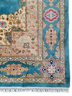 Handgeknoopt Perzisch wol Kirman tapijt light blue 175x235cm, 200 cm of meer, 150 tot 200 cm, Perzisch vintage oosters hype, Overige kleuren