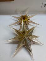 Set oude lampion kersterren creme goud, Diversen, Kerst, Ophalen of Verzenden