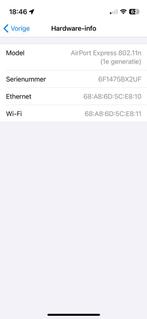 Apple AirPort Express 802.11n (1e generatie), Ophalen of Verzenden, Gebruikt