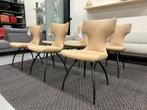 6 Nieuw Leolux Callas eetkamerstoelen ceras Shell leer, Leolux, Overige kleuren, Nieuw, Leer