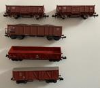 5 goederenwagens, Hobby en Vrije tijd, Modeltreinen | N-Spoor, Ophalen of Verzenden, Gebruikt, Gelijkstroom, Wagon