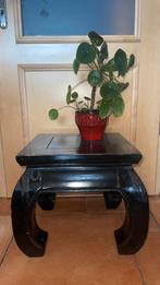 Brocante/Vintage houten zwarte opium-/planten-/tafel, Ophalen