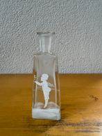 Antiek, glazen parfumflesje, Mary Gregory., Antiek en Kunst, Antiek | Glas en Kristal, Ophalen of Verzenden