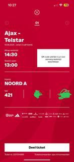 Ajax telstar, Tickets en Kaartjes, Seizoenskaart, Eén persoon