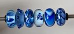 Trollbeads BLAUWE SET (6 stuks), samen voor €50, Gebruikt, -, -, Trollbeads