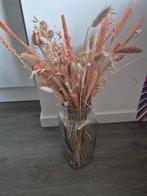 Droogbloemen boeket inclusief vaas, Huis en Inrichting, Ophalen of Verzenden
