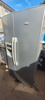 Amerikaanse whirlpool koelkast met vriezer, Witgoed en Apparatuur, Ophalen, Gebruikt, 200 liter of meer, 60 cm of meer