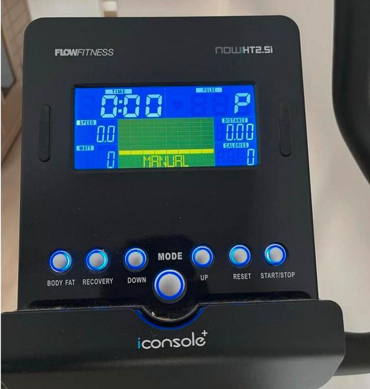 Flow Fitness Now 2.5i HOMETRAINER, Sport en Fitness, Fitnessapparatuur, Gebruikt, Hometrainer, Benen, Metaal, Ophalen of Verzenden