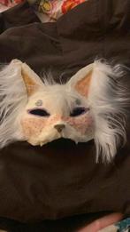 Therian masker wit handgemaakt, Hobby en Vrije tijd, Ophalen of Verzenden, Zo goed als nieuw