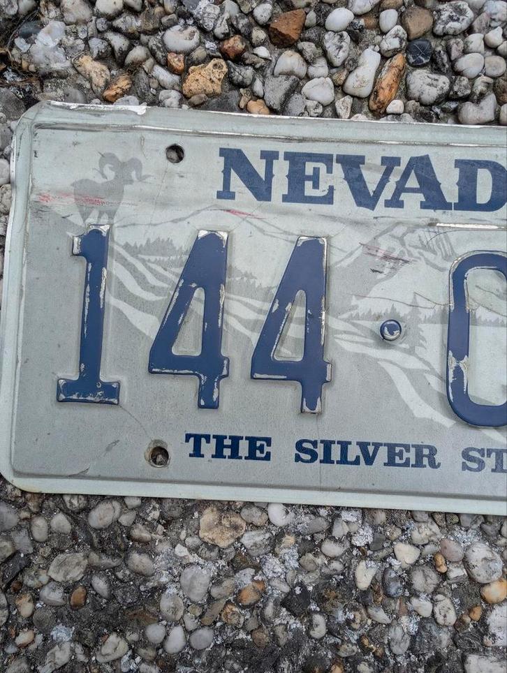 Nevada Nummerplaten 1989 - The Silver State, Auto diversen, Auto-accessoires, Gebruikt, Ophalen of Verzenden