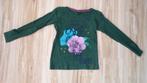 Mooi donker groen longsleeve met bloemen van soho maat 134, Kinderen en Baby's, Kinderkleding | Maat 134, Meisje, Soho, Ophalen of Verzenden