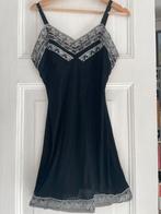 Vintage onderjurk, zwart, maat M, Kleding | Dames, Pyjama's, Ophalen of Verzenden, Zo goed als nieuw, Maat 38/40 (M)