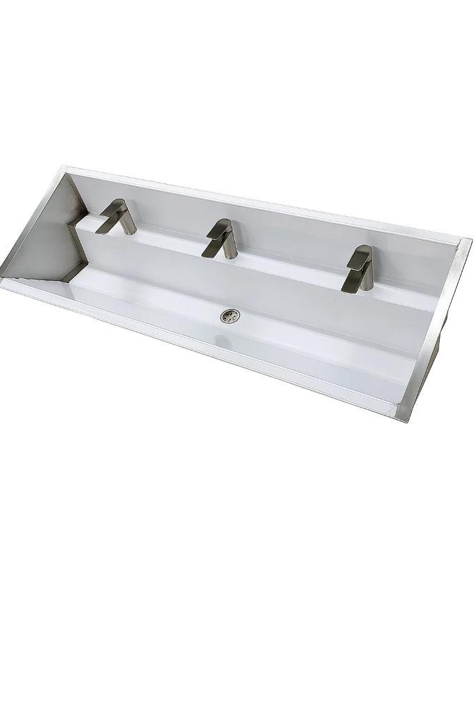 RVS Wastrog inclusief kranen - 180cm, Doe-het-zelf en Verbouw, Sanitair, Nieuw, Wastafel, Rvs, Ophalen of Verzenden