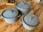 Emaille pannenset uit grootmoeders tijd, Antiek en Kunst, Antiek | Emaille, Ophalen