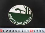 sticker KNJV jacht is natuurlijk - vos, Verzamelen, Stickers, Ophalen, Zo goed als nieuw