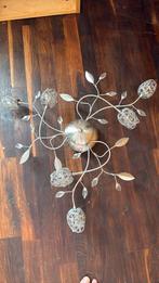 Plafondlamp, 6 lampjes, blaadjes, Huis en Inrichting, Lampen | Kroonluchters, Ophalen of Verzenden, Gebruikt