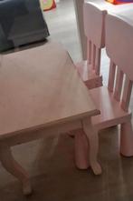 Tafeltje met 2 stoeltjes roze, Ophalen, Gebruikt, Minder dan 4 stoelen
