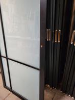 93x231,5cm Binnendeur opdek L Staallook zwart mat glas SK47, Doe-het-zelf en Verbouw, Deuren en Horren, Ophalen, Zevenaar, 80 tot 100 cm