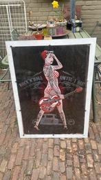 Schilderij rock n roll vrouw gitaat decoratie kunst, Antiek en Kunst, Kunst | Overige Kunst, Ophalen of Verzenden