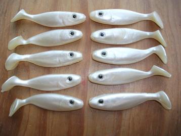 10 stuks kunstaas shads / roofvis shads / dropshot shads  beschikbaar voor biedingen