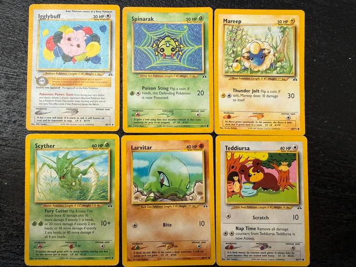 Oude Pokémon kaarten 6x Neo Discovery, Hobby en Vrije tijd, Verzamelkaartspellen | Pokémon, Gebruikt, Meerdere kaarten, Ophalen of Verzenden