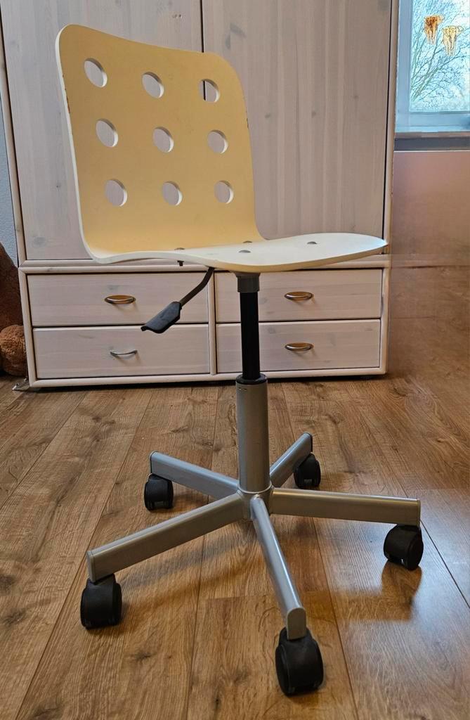Bureaustoel Ikea (kind) wit, Huis en Inrichting, Bureaustoelen, Zo goed als nieuw, Wit, Ophalen of Verzenden