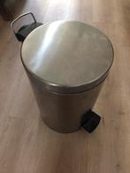 Brabantia zilverkleurige prullenbak, Ophalen of Verzenden, Zo goed als nieuw, Metaal, Minder dan 50 cm