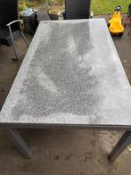 Tuintafel graniet 90 x 160, Ophalen, Gebruikt, Rechthoekig, Metaal