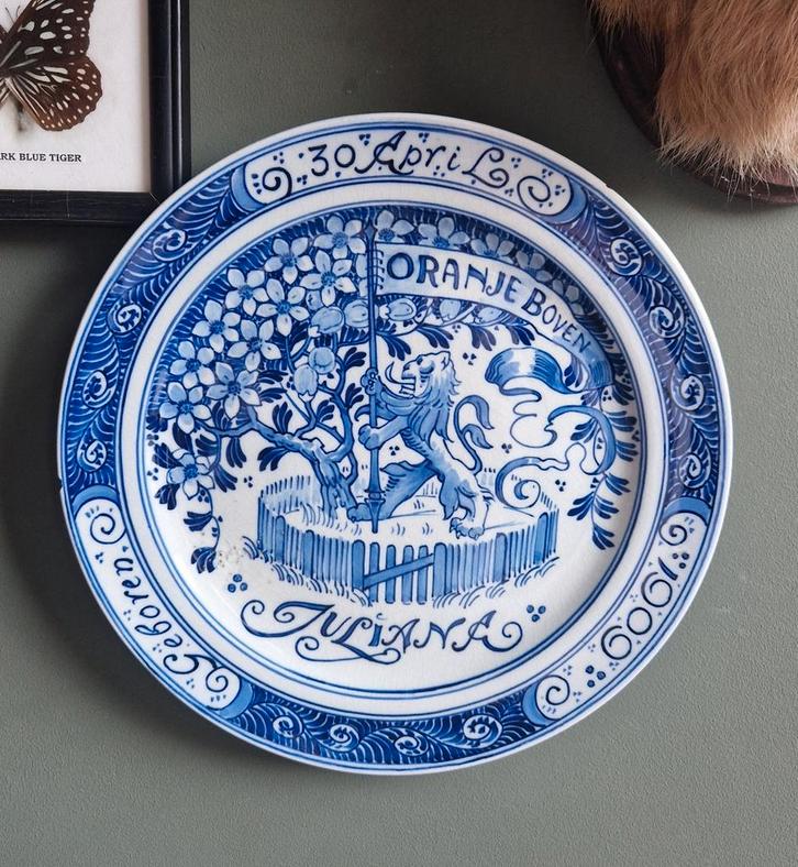 Antiek wandbord 1909 Porceleyne Fles, Antiek en Kunst, Antiek | Wandborden en Tegels, Ophalen of Verzenden