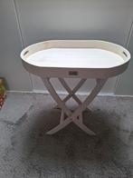 Leuk wit bijzettafeltje, Huis en Inrichting, Ophalen, Minder dan 45 cm, Minder dan 55 cm, Gebruikt