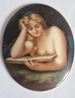 Antieke porseleinen miniatuur protret., Ophalen of Verzenden